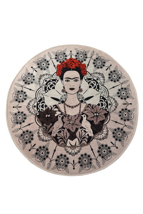 Conceptum Frida Round Alfombra Multicolor de 100 cm